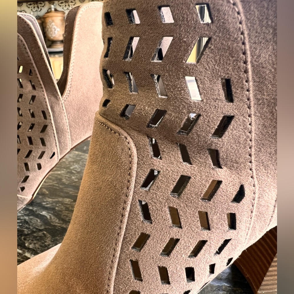 Madden Girl Bright Peep Toe Chop Out Booties - Picture 7 of 10